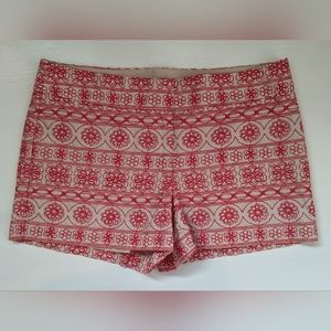 Ann Taylor Loft size 8 red embroidered shorts